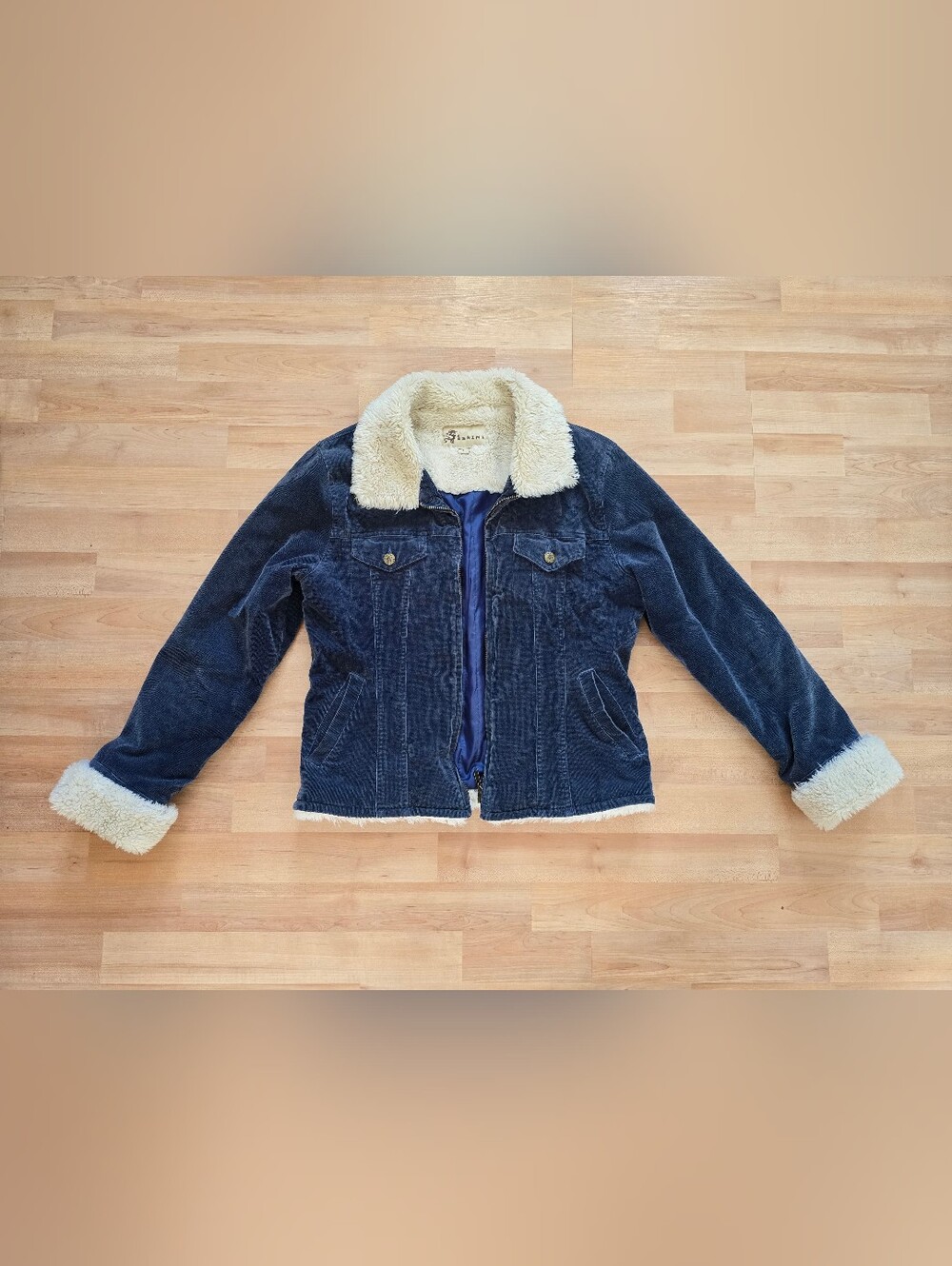 Sashimi Corduroy Sherpa-Lined Jacket - Navy - Large